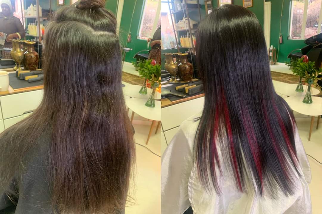 Hair styling result